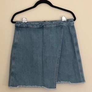 Denim Wrap Mini Skirt - 6/28